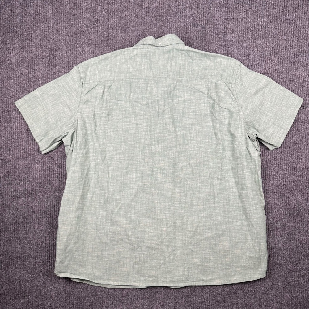 LL Bean Short Sleeve Button Down Shirt Mens XXL Traditional Fit Sage Green - Picture 2 of 9